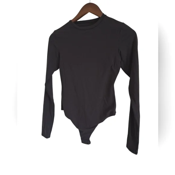 SKIMS Classic Black Bodysuit Size Medium Long Sleeve - Picture 2 of 4